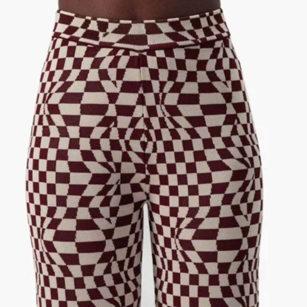 Paloma Wool Orinocco Checkered Pattern Psychedelic Print Pants